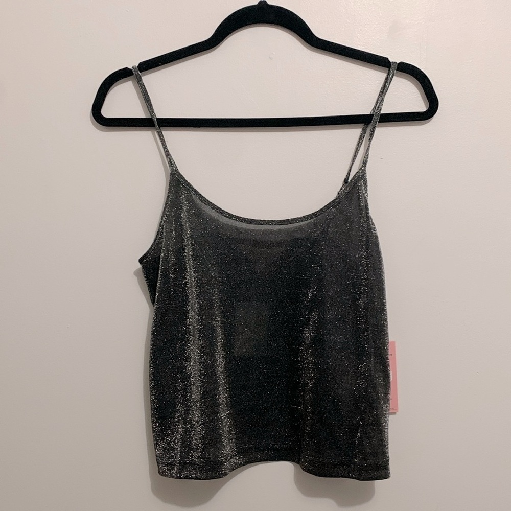 ❤️ BNWT Juicy Couture sleepwear lounge/Pajama set size L in Black/metallic